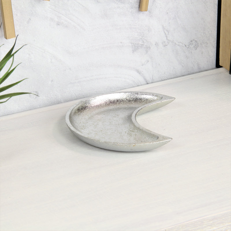 Croissant de lune en fonte Anaisha, Argent