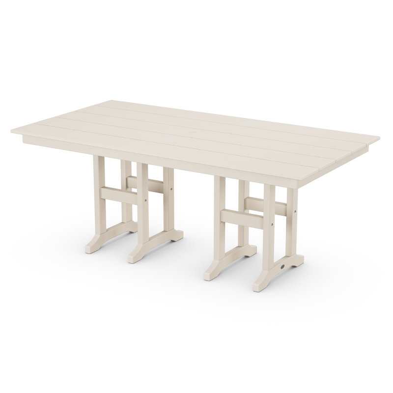 Table de salle à manger Farmhouse 37 "x 72", Crème, H 29,06 po x l 37,72 po x L 72 po