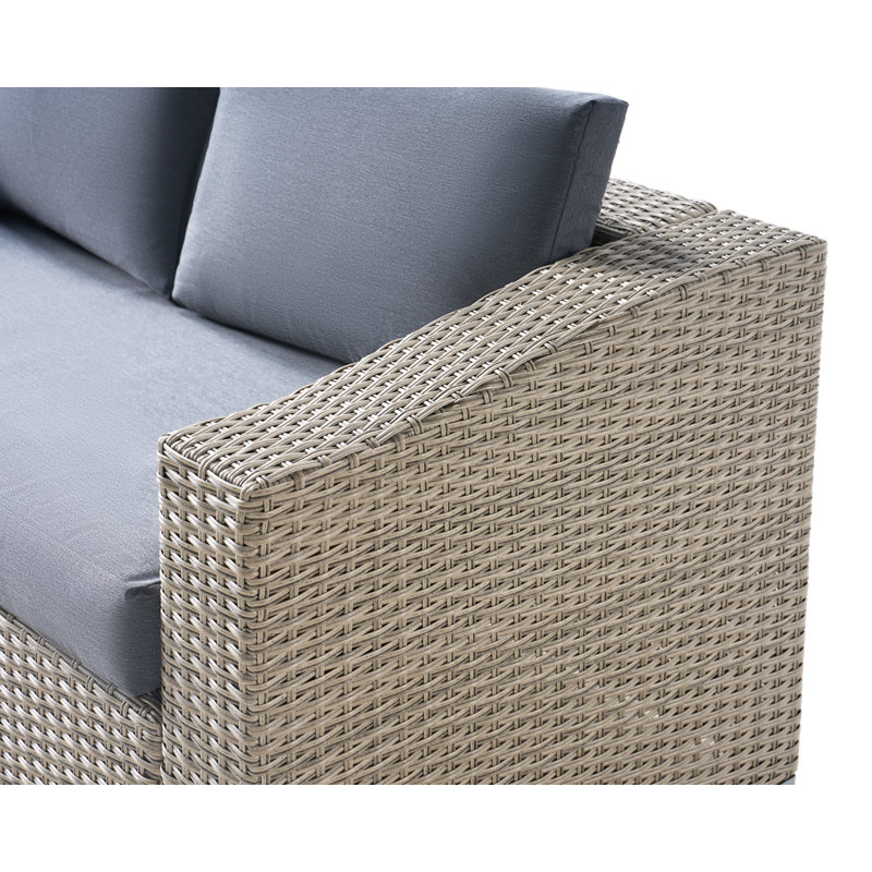 10-piece Wicker Outdoor Couch Conversation Set With Storage Coffee Table, 2 Ottomans