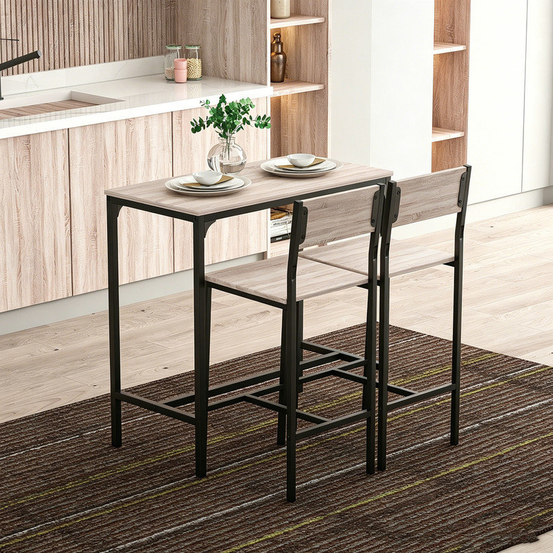 89cm Bar Set, Charcoal grey + Black