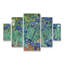 Ensemble de 5 panneaux muraux - Vincent van Gogh «Irises, 1889», art mural sur toile pour le salon, la chambre à coucher ou le bureau-554721429