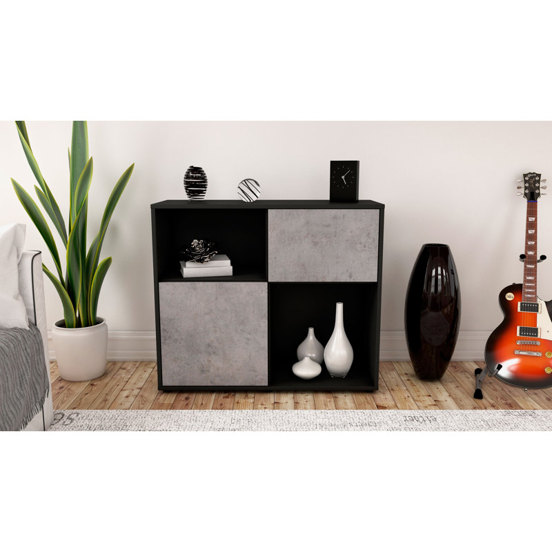 Ramsell 92cm Sideboard, Anthracite/Concrete