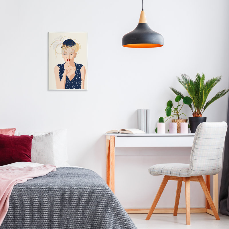 «Chic Fashionista Portrait Wall Art» par Jen Bucheli, H 19 po x l 13 po