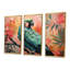 «Blue and Pink Parrot Paradise III», art mural perroquet-228166380-228166379