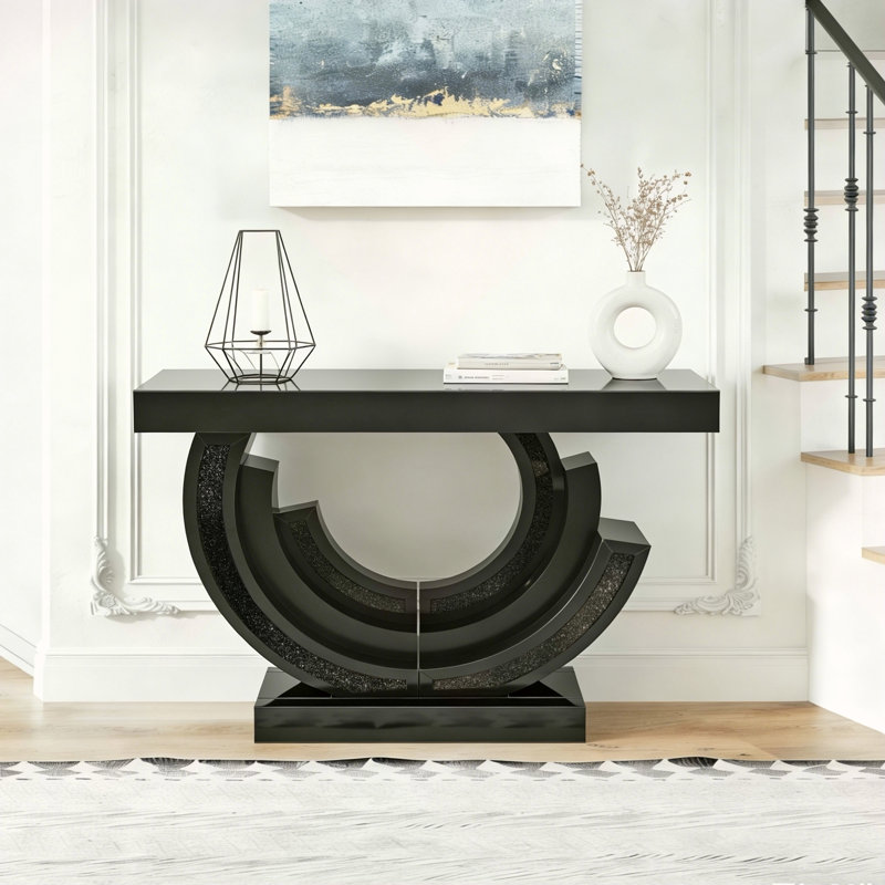 Console avec miroir en verre et miroir