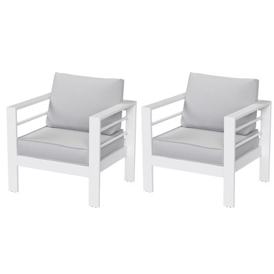 Outdoor Armchair with Cushions（set of 2）