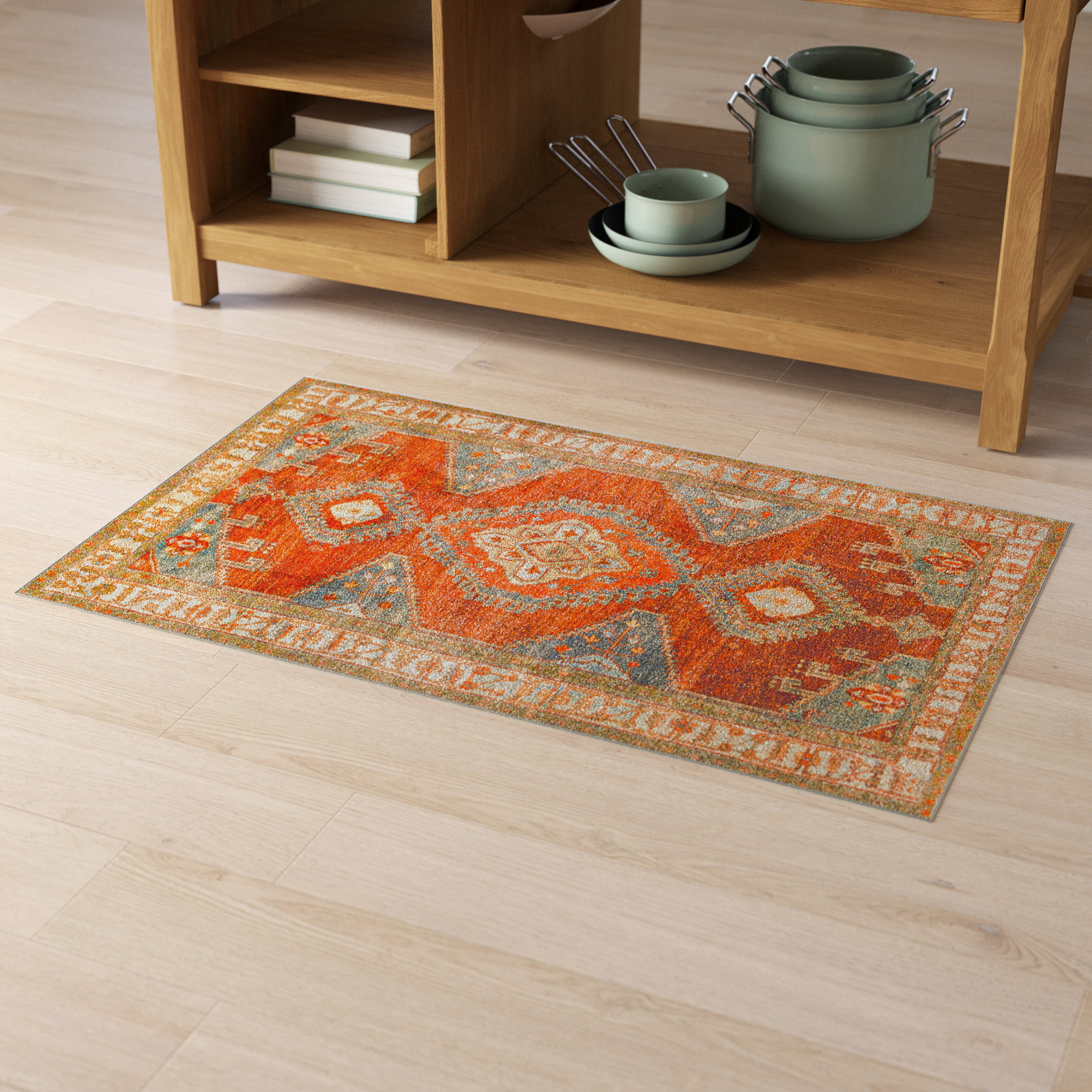 Mags Machine Washable Geometric Rug, Rectangle 2' x 3'