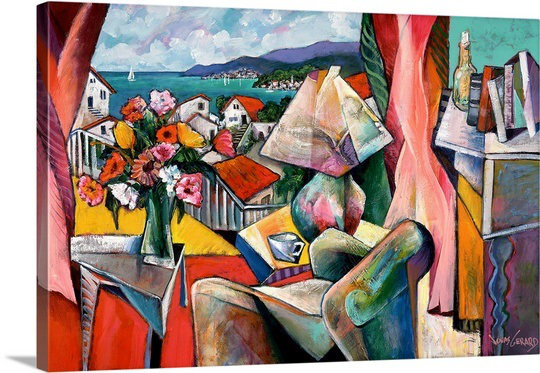 «Aniesa My Favorite View» par Jonas Gerard - reproduction imprimée, H 8 po x l 12 po x P 1,5 po, Toile