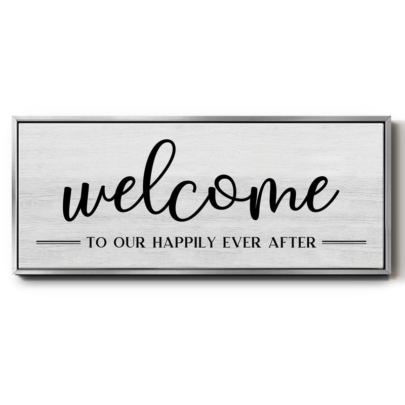 Welcome Ever After - toile encadrée, H 8 po x l 20 po