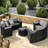 Half-Moon 11 Patio Furniture Assembly - Round With Tempered Glass Coffee Table , Washable Cushion Substances, Attribute Array Sectional Machine Contents, Character-40090433