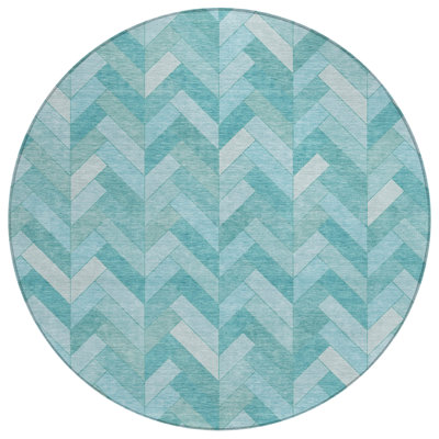 Machine Washable Indoor/Outdoor Matteson ACN2297 Geometric Rug