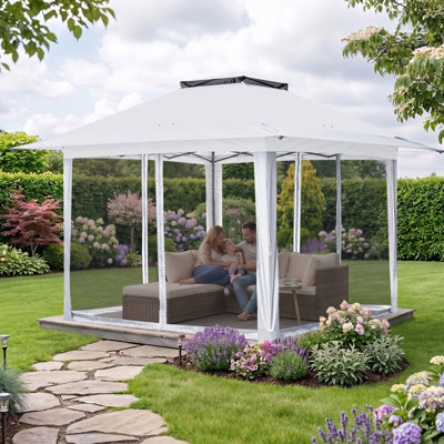 Pop up Patio Gazebo 13 Ft. W x 13 Ft. D Metal Patio