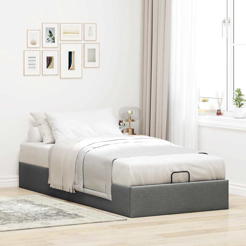 Ayssa Upholstered Bed, Dark Grey, Single (3')