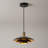 Rancho Mirage Small Pendant Light - Matte Black & Gold-Leaf Shade, Weathered Brass-96230202