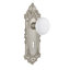 Victorian Plate with Decorative Keyhole and White Porcelain Door Knob