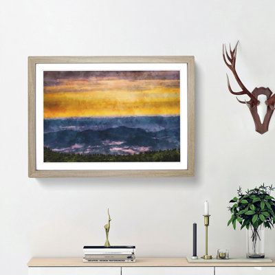 Mountain View in North Carolina - Picture Frame Graphic Art Print