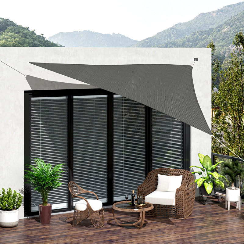 Paramonos 5m x 5m Triangle Shade Sail, Grey