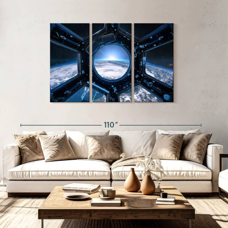Oberle Earth From Space Station, 48" H x 74" W