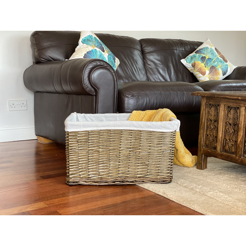 Brambly Cottage Wicker Decorative Basket, 32cm H x 58cm W x 43cm D, Oak