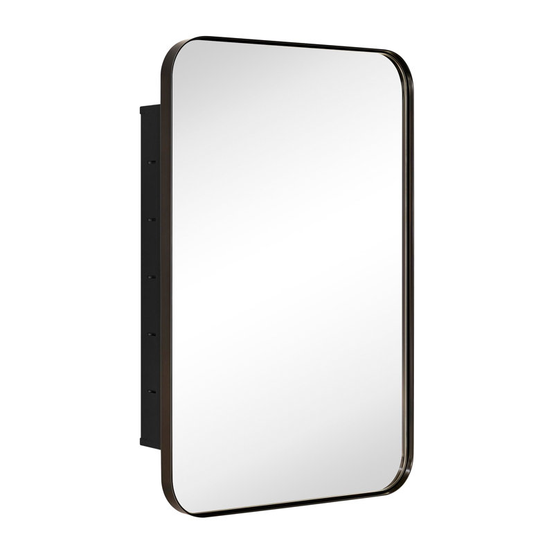 Armoire à pharmacie encastrée avec miroir et tablettes réglables Haslem, H 24 po x l 16 po x P 4,96 po