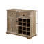 Armoire de ferme avec 2 tiroirs et support à vin-2049364906