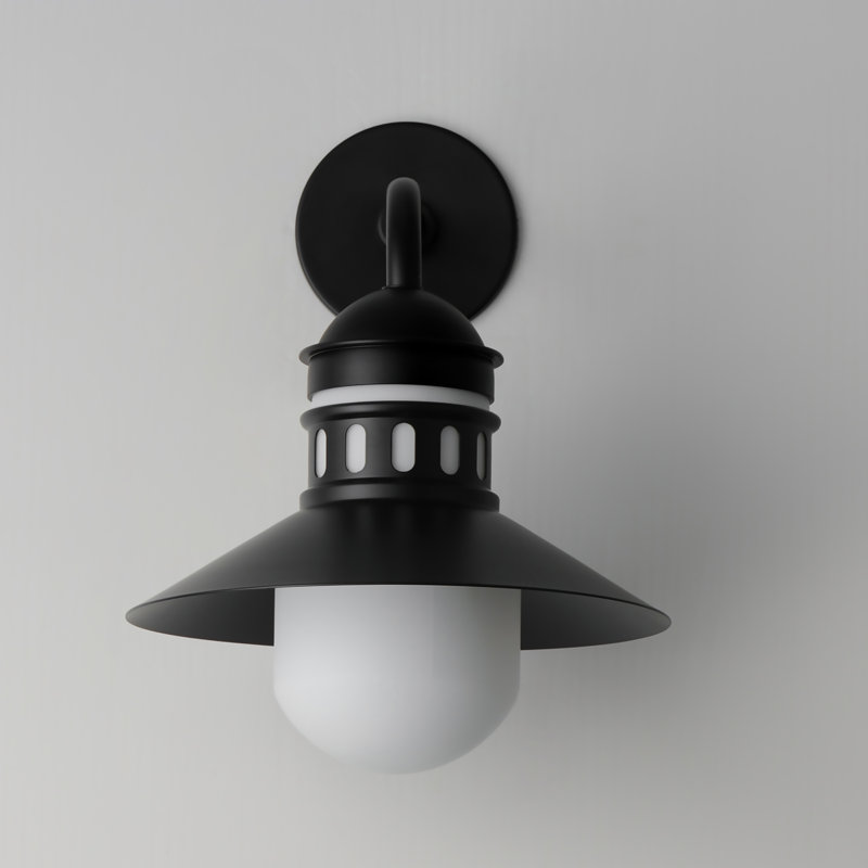 Elenore Clarendon Aluminum Wall Light, Black, 16.75" H x 12' W x 13.25" D