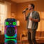 Haut-parleur rechargeable Bluetooth 15 000 W avec double caisson de basses 15 po et 2 micros pour télécommande karaoké