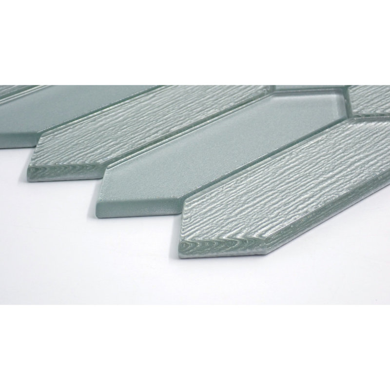 Picket™ 2" x 4" Glass Mosaic Tile, Silver