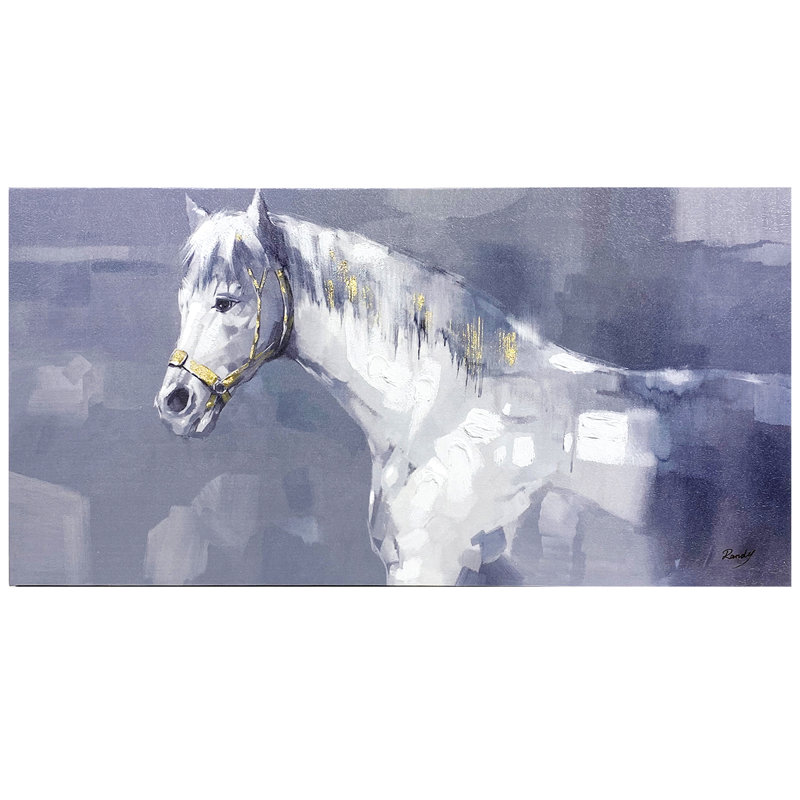 Grey Horse - Wrapped Canvas Painting