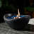 Concrete Tabletop Fireplace Was Burning Fire Pit Bowl - Indoor and Outdoor Use-86193658