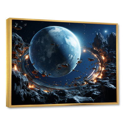 «Blue Planets Distorsion», art mural de la planète espace