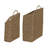 2-Piece Rectangular Wicker Hanging Basket Set in Handwoven Seagrass with Metal Frame