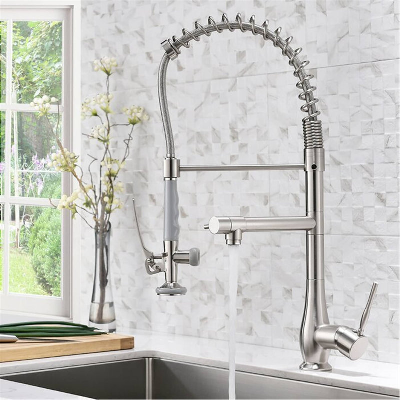 Clihome Pull Down Kitchen Faucet, Brushed Nickel