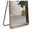Miroir de plancher arqué pleine longueur avec cadre en alliage d'aluminium doré - Miroir surdimensionné arqué pour la chambre à coucher, le salon et le vestibule