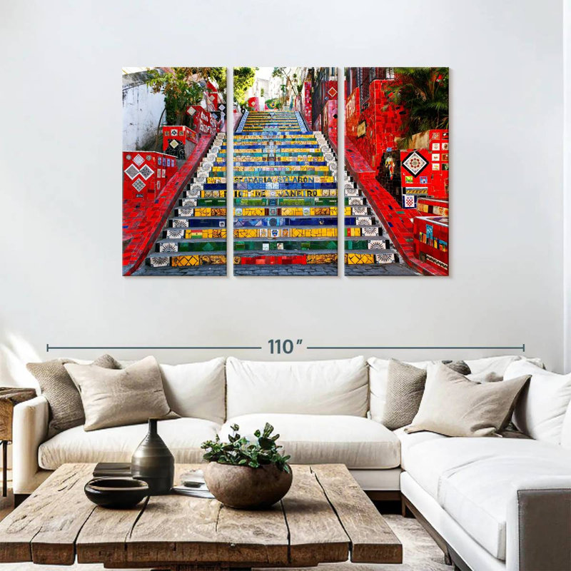 Sebbie Escadaria Selaron, 48" H x 74" W