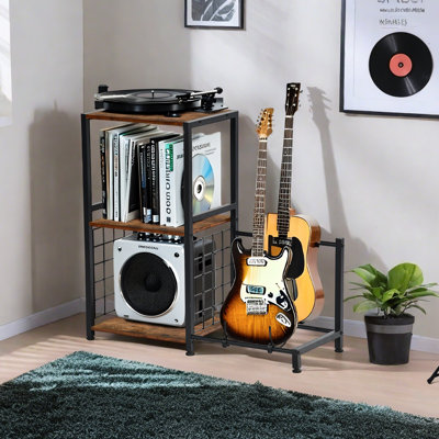 3-Tier Record Player Stand, Guitar Stand