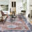 Janna Oriental Performance Machine Washable Area Rug Pink/Gray-70887419
