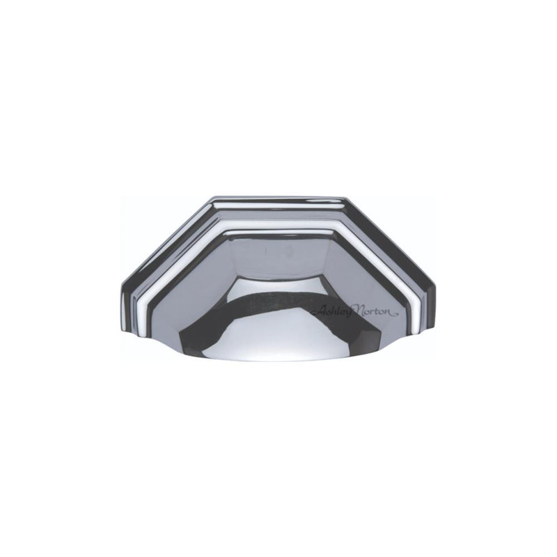 Poignée hexagonale pour bac d'armoire, Chrome poli
