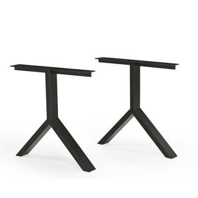 Aluminum Y Base - Dining Table Base Only (Set of 2) - Hardware Not Included