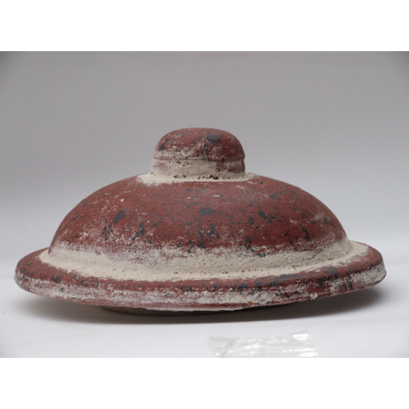 26cm Round Clay Fire Pit Accessory, Red