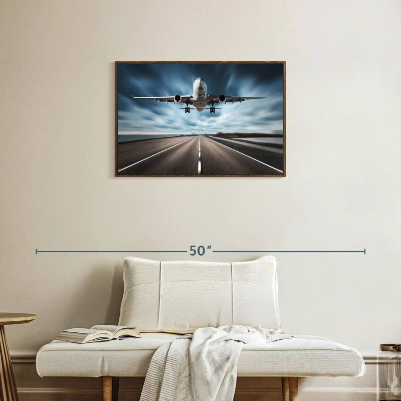 Avion de piste, Cadre flottant noyer, 31 po x 21 po