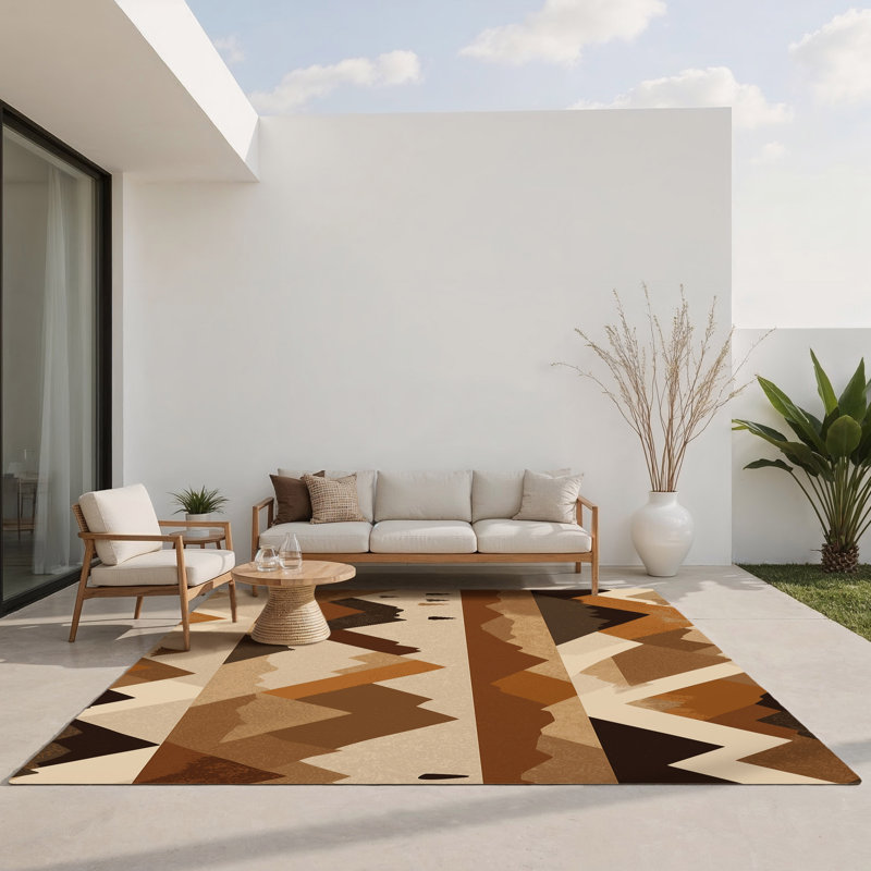 Canyon Veil Indoor And Outdoor Area Rug, Rectangle 1'6" x 2'6"