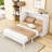 Murphy Wooden Frame Bed with Drawer and USB Port-295990312-295990313