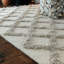 Tapis ivoire marocain en laine tissé à la main-2101047193