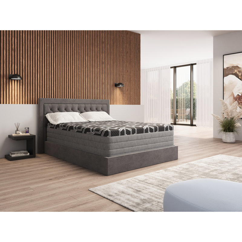 Matelas pour très grand lit 14 po - sommeil rafraîchissant avec housse de glace Serenity Extra, gel de cuivre 3 po et graphite argenté, noyau en mousse HD, Made Plus,