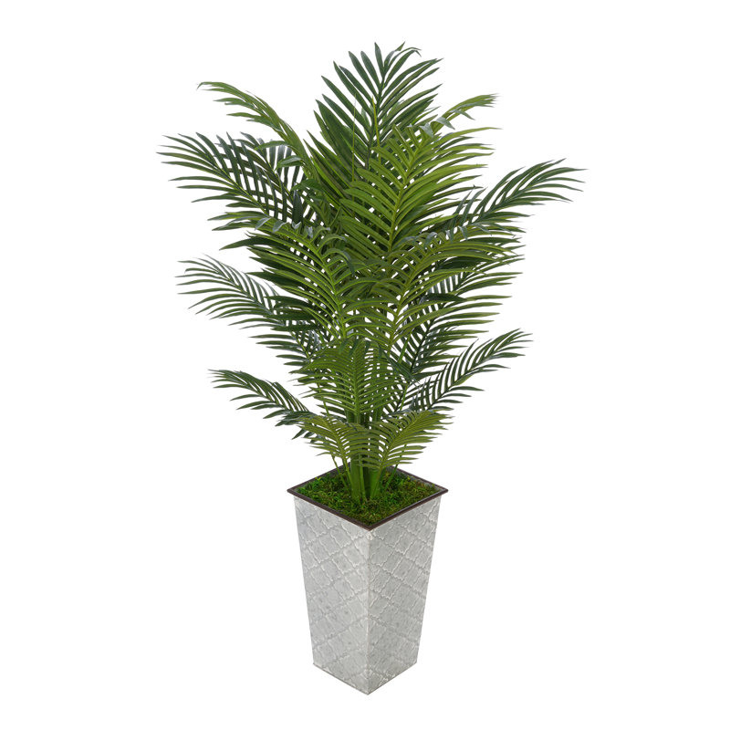 Palmier aréca de plancher artificiel dans un vase décoratif