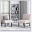 Chaise d'appoint simple et moderne avec base solide et rembourrée