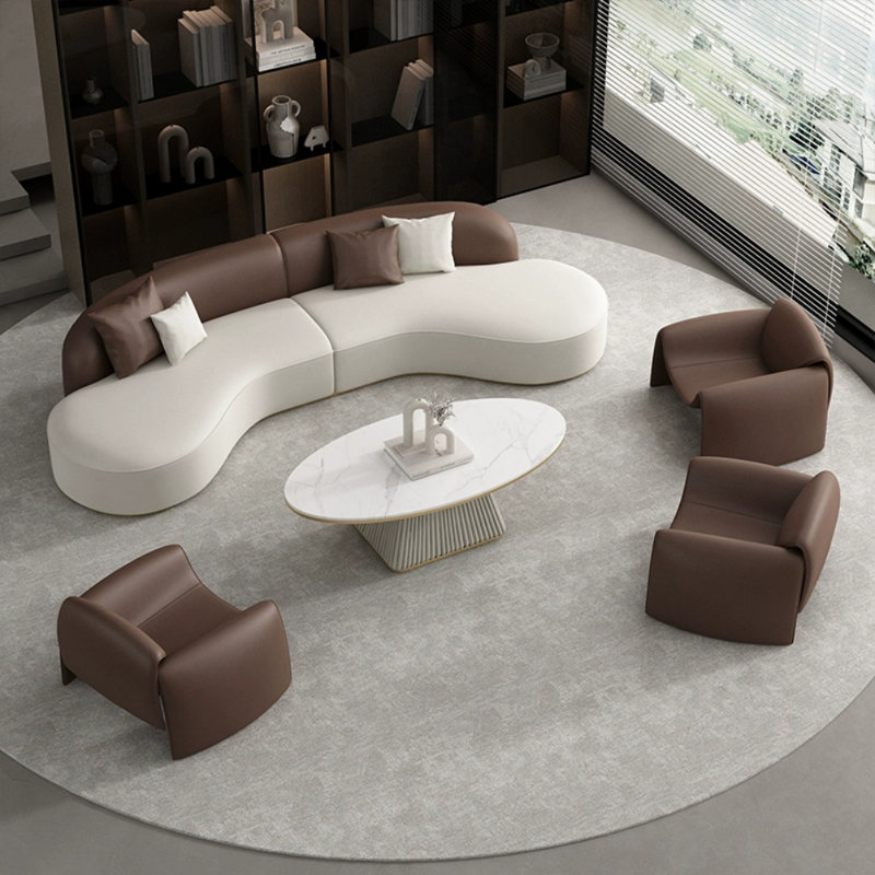 Canapé simple, simple et créatif, H 28,3 po x l 118,1 po x P 38,6 po, Café