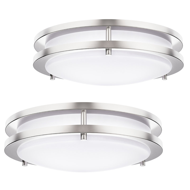 Kalium LED Flush Mount Ceiling Light with Remote 2 Pack 13 Inch Flush Mount Ceiling Light Fixture,24W 3000K-6000K Adjustable Color Temperature,Dimmable Lighting Fixtures for Kitchen Bedroom Hardwired Installation