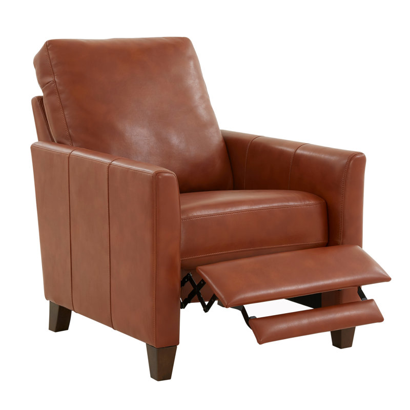 Fauteuil inclinable moderne en similicuir Pablo, Caramel